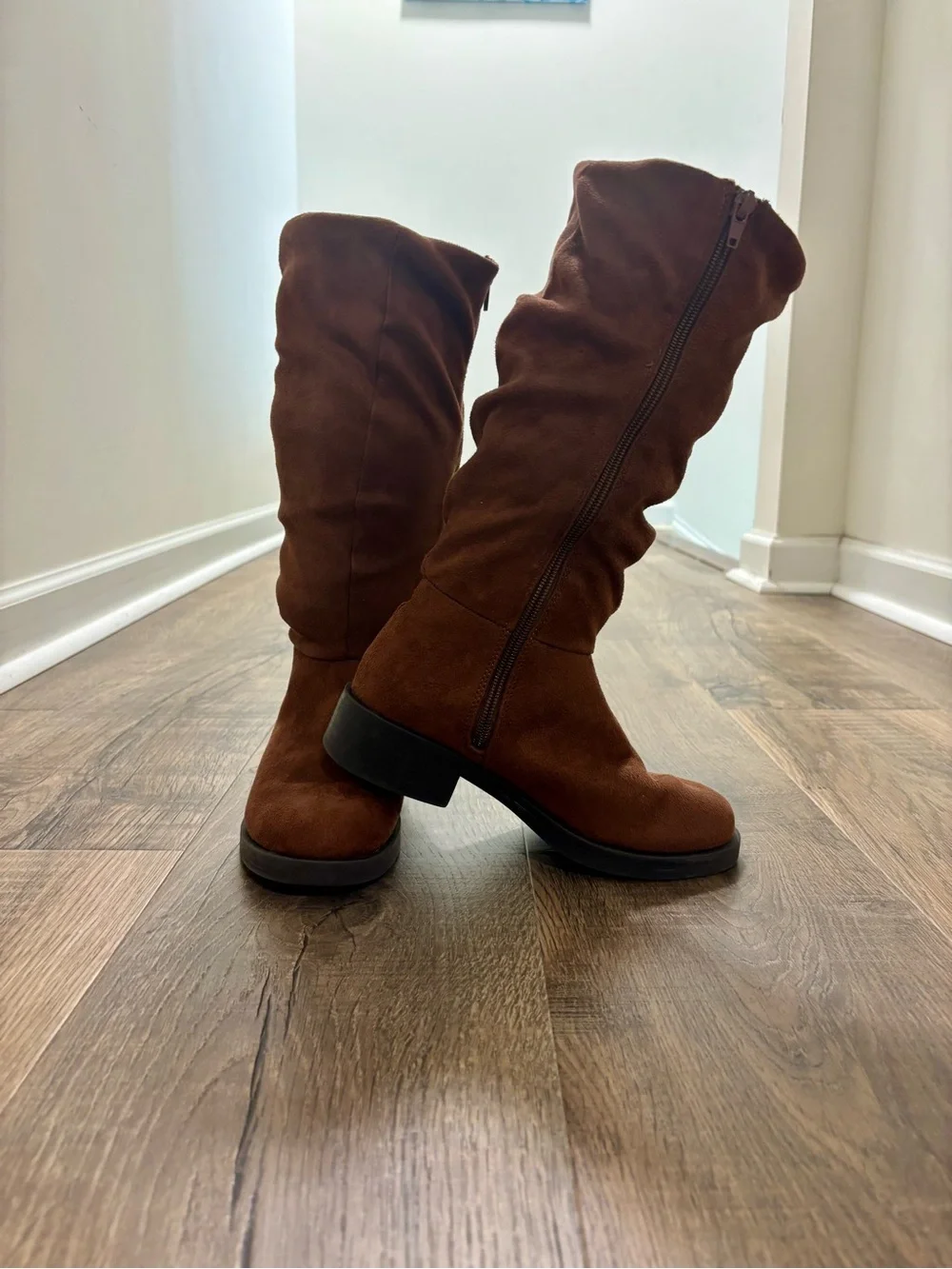 Steve Madden Youth Brown Suede Mid-Calf Boots- size 3. Great condition!